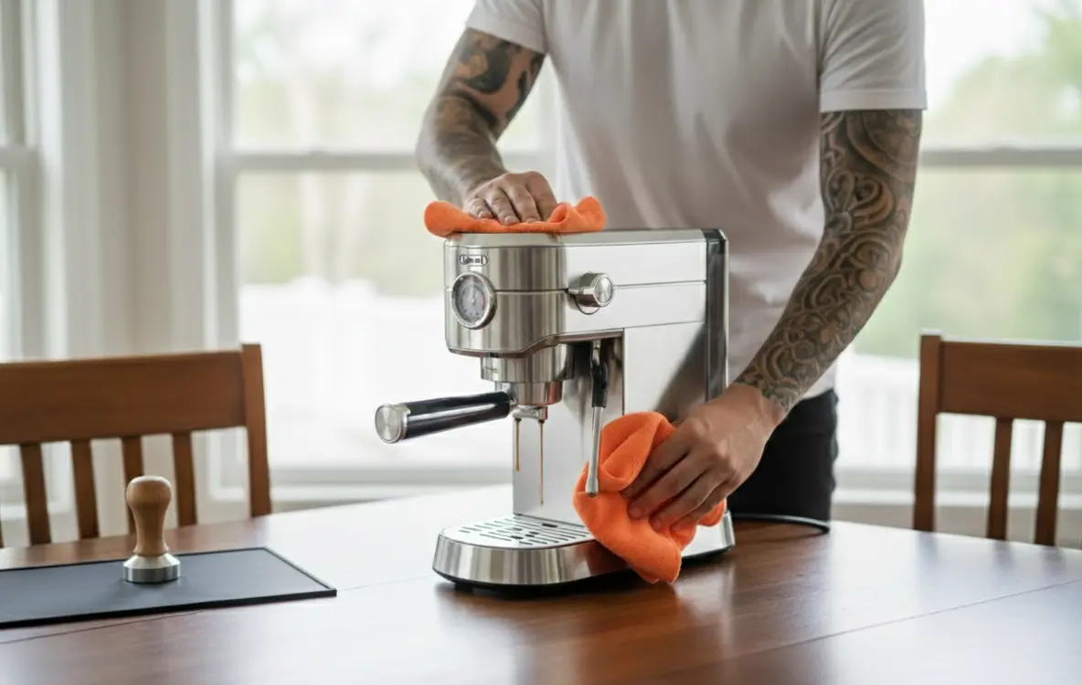 how to clean espresso machine